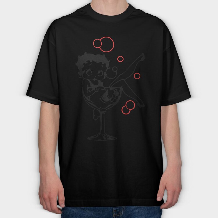 Betty Boop 69, Tricou Oversize Barbati (Unisex)