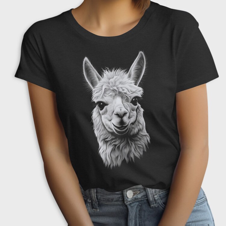 Llama Portrait, Tricou Femei