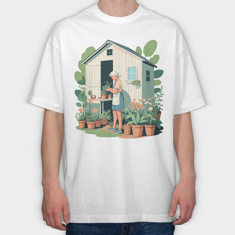 Woman Garden, Tricou Oversize Barbati (Unisex)