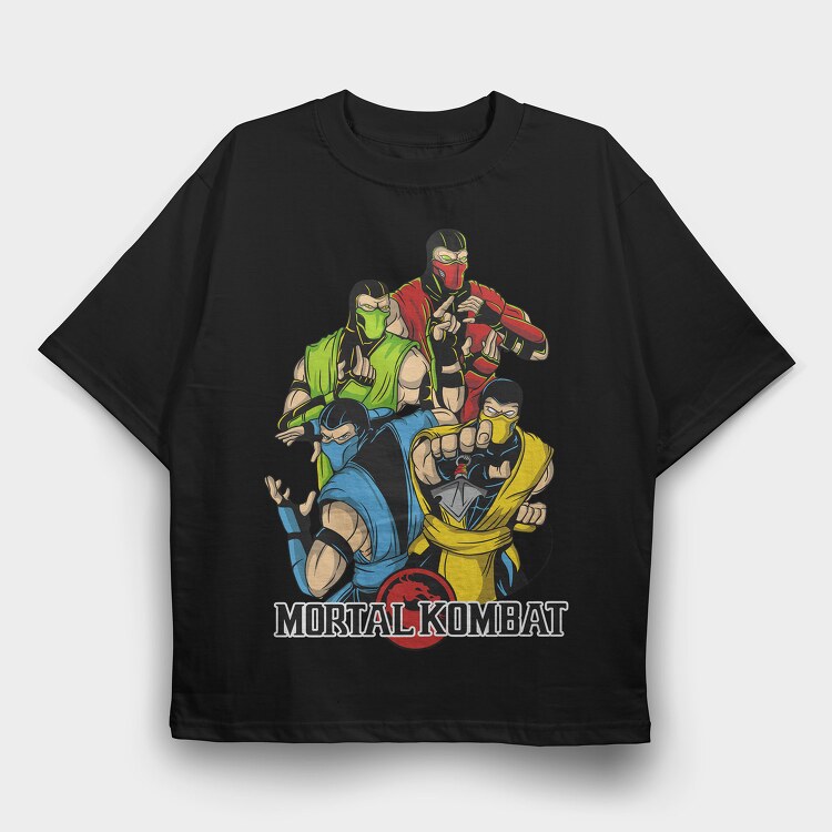 mortal kombat color, Tricou Oversize Barbati (Unisex)