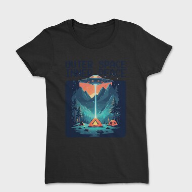 Outer Space Inner Peace Camping, Tricou Femei