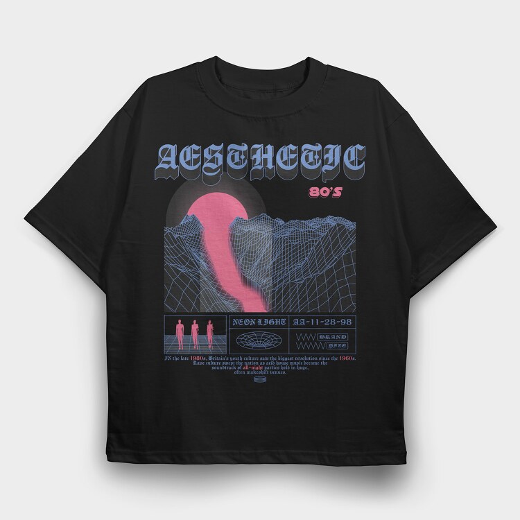 Neon Light 1, Tricou Oversize Barbati (Unisex)