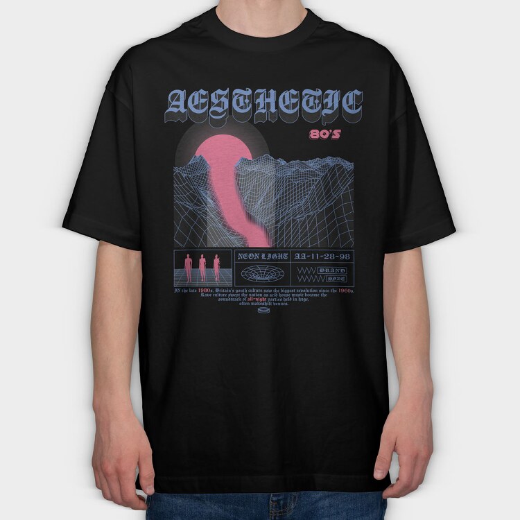 Neon Light 1, Tricou Oversize Barbati (Unisex)