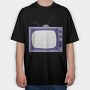 The Simpsons Tv, Tricou Oversize Barbati (Unisex)