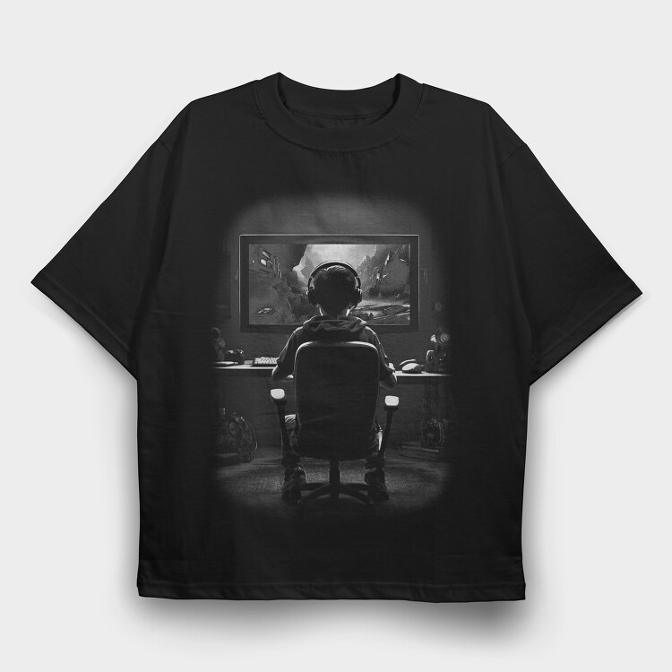 Gamer, Tricou Oversize Barbati (Unisex)