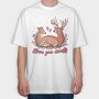 Valentine Deer, Tricou Oversize Barbati (Unisex)