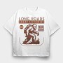 Yeti Long Roads, Tricou Oversize Barbati (Unisex)