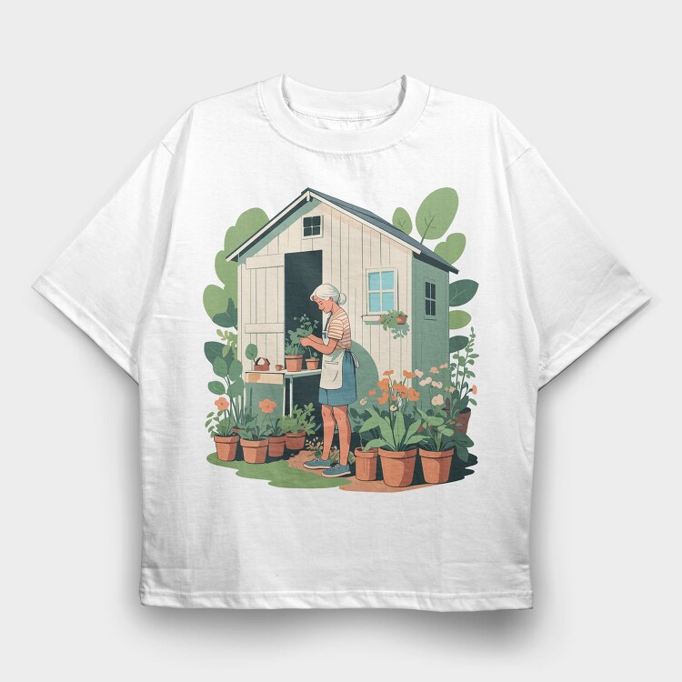 Woman Garden, Tricou Oversize Barbati (Unisex)