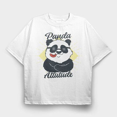 Panda Attitude, Tricou Oversize Barbati (Unisex)
