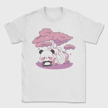 Panda Sakura Kawaii, Tricou Barbati (Unisex)