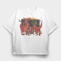 Trex Humans, Tricou Oversize Barbati (Unisex)