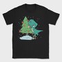 Trex Chistmas Tree, Tricou Barbati (Unisex)