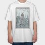 Skeleton Deadlifting Tarot Card, Tricou Oversize Barbati (Unisex)