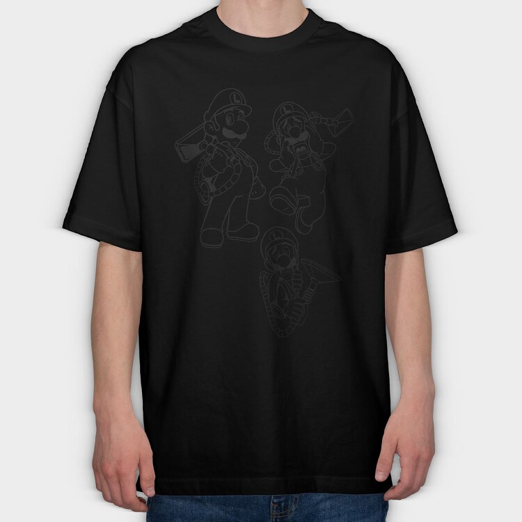Outlines Luigis, Tricou Oversize Barbati (Unisex)
