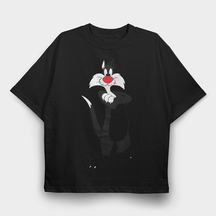 Cartoon Retro Silvestre 5, Tricou Oversize Barbati (Unisex)