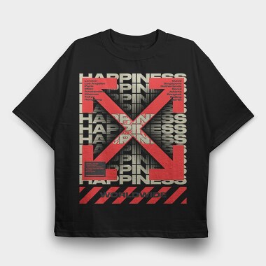 Happiness 2, Tricou Oversize Barbati (Unisex)