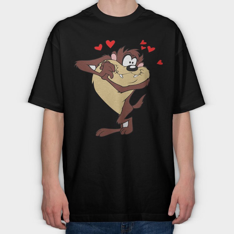 Cartoon Retro Tazmania 6, Tricou Oversize Barbati (Unisex)