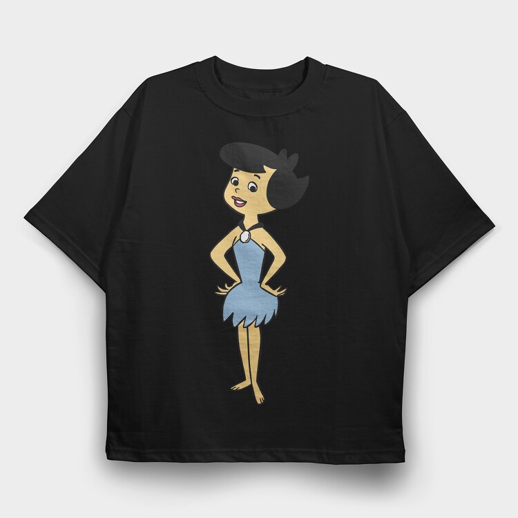 Cartoon Retro the Flintstones 3, Tricou Oversize Barbati (Unisex)
