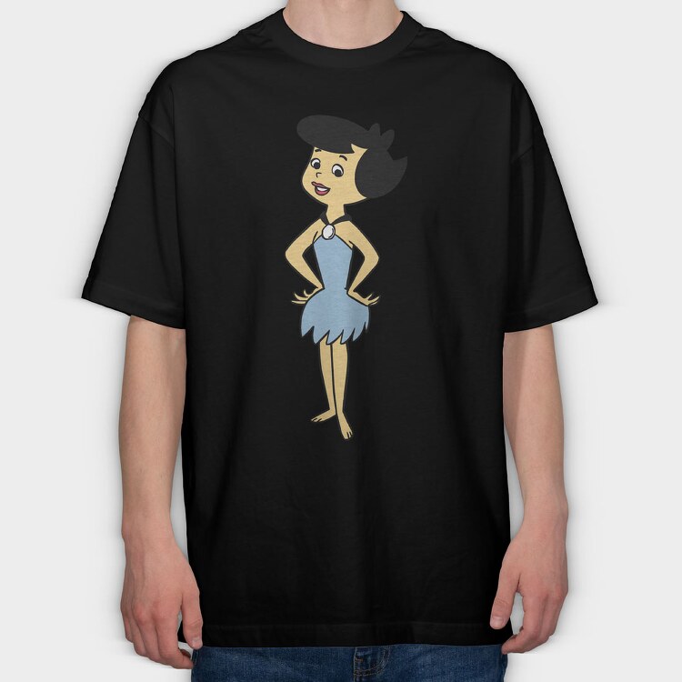 Cartoon Retro the Flintstones 3, Tricou Oversize Barbati (Unisex)