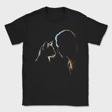 Person and Cat, Tricou Barbati (Unisex)