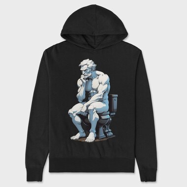 Philosopher Toilet, Hanorac Oversize Barbati (Unisex)