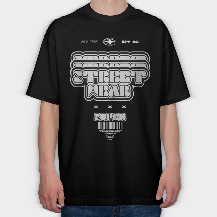 Street Waer 1, Tricou Oversize Barbati (Unisex)