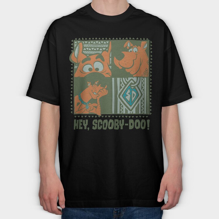Hey Scooby Doo, Tricou Oversize Barbati (Unisex)