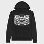 Speakers And Skulls Hand Drawn, Hanorac Oversize Barbati (Unisex)