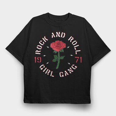 Rock And Roll, Tricou Oversize Barbati (Unisex)