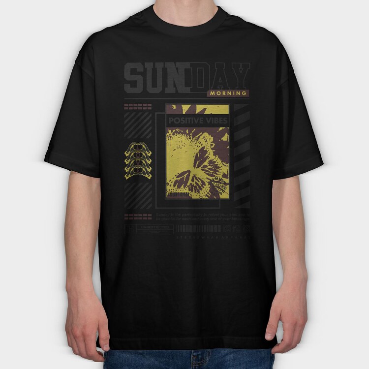 Sunday 1, Tricou Oversize Barbati (Unisex)