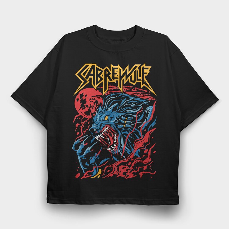 Sabrewule, Tricou Oversize Barbati (Unisex)