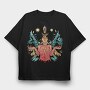 Spiritual Woman Metaverse Colorful Illustration, Tricou Oversize Barbati (Unisex)