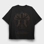 Homer Simpson Mensch Da Vinci Anatomie, Tricou Oversize Barbati (Unisex)