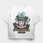 Spooky Witch And Cats Coven Halloween, Tricou Oversize Barbati (Unisex)