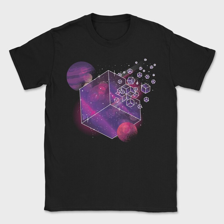Galaxy Cube Space, Tricou Barbati (Unisex)