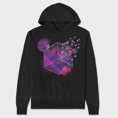 Galaxy Cube Space, Hanorac Oversize Barbati (Unisex)