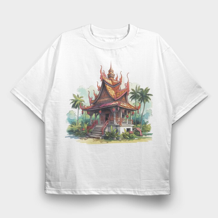 Thai Pavilione, Tricou Oversize Barbati (Unisex)