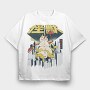 Snowman Attack, Tricou Oversize Barbati (Unisex)
