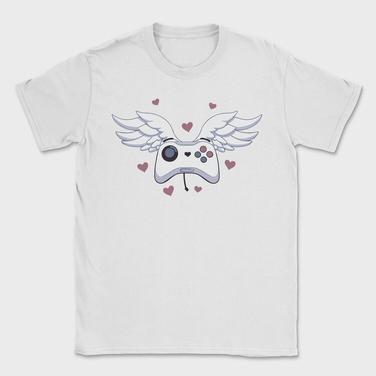Game Controller With Wings Joystick, Tricou Barbati (Unisex)