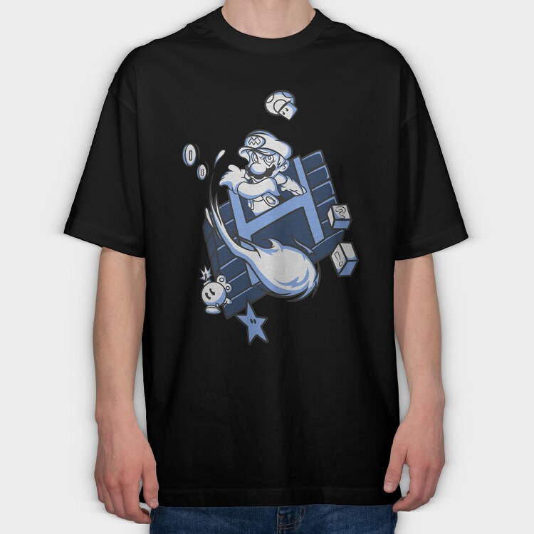 Super Mario 21, Tricou Oversize Barbati (Unisex)