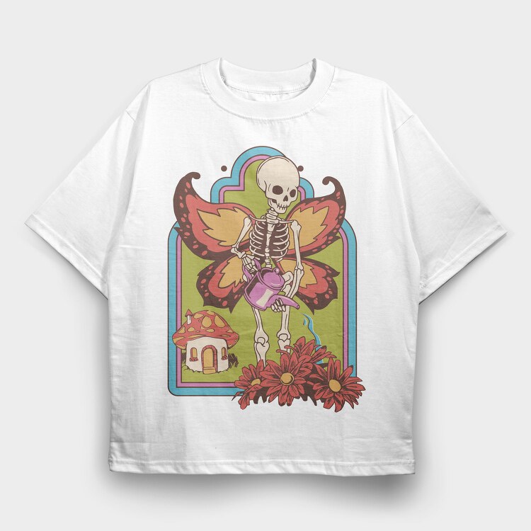 Skull Fairy, Tricou Oversize Barbati (Unisex)