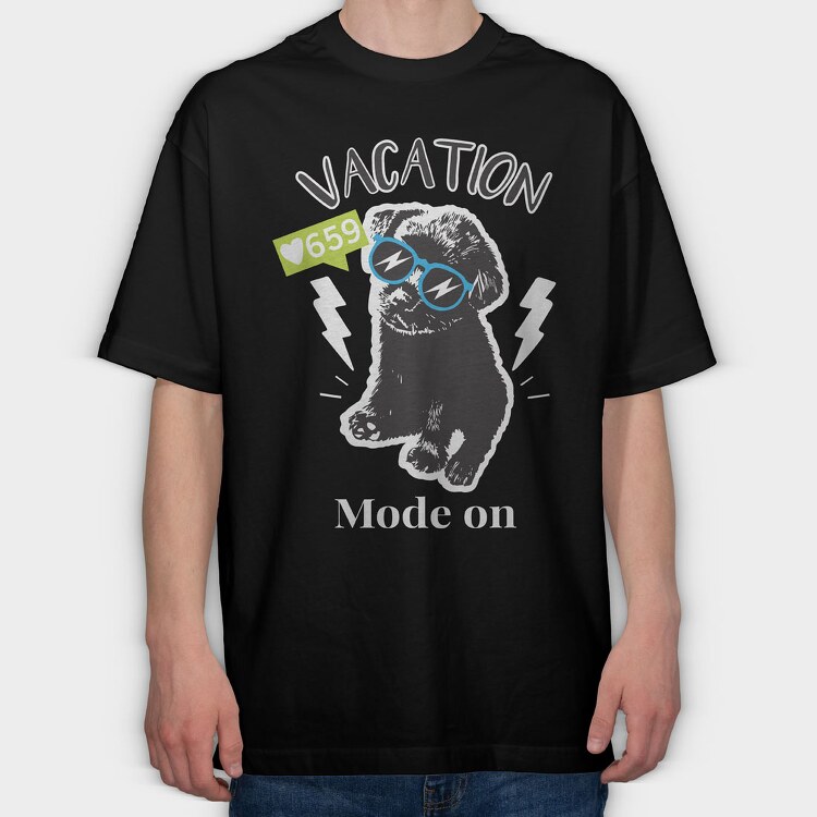 Vacantion, Tricou Oversize Barbati (Unisex)