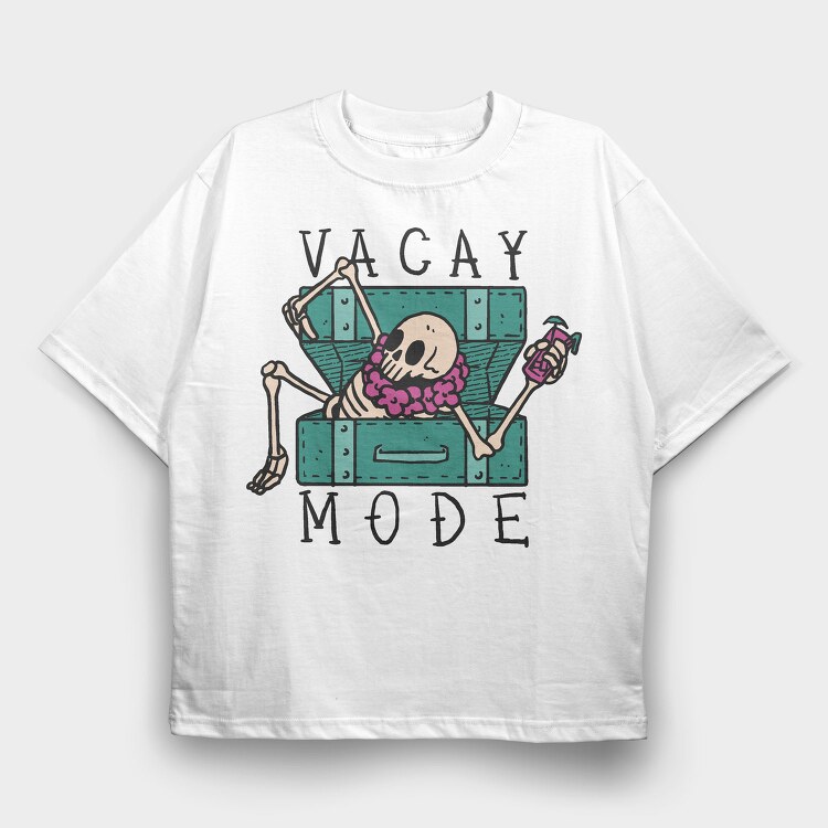 Skeleton Vacay, Tricou Oversize Barbati (Unisex)