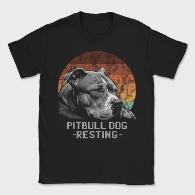 Pitbull Dog Resting, Tricou Barbati (Unisex)