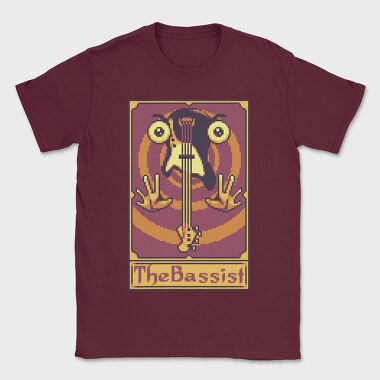 Pixelart Tarot Card the Bassist, Tricou Barbati (Unisex)