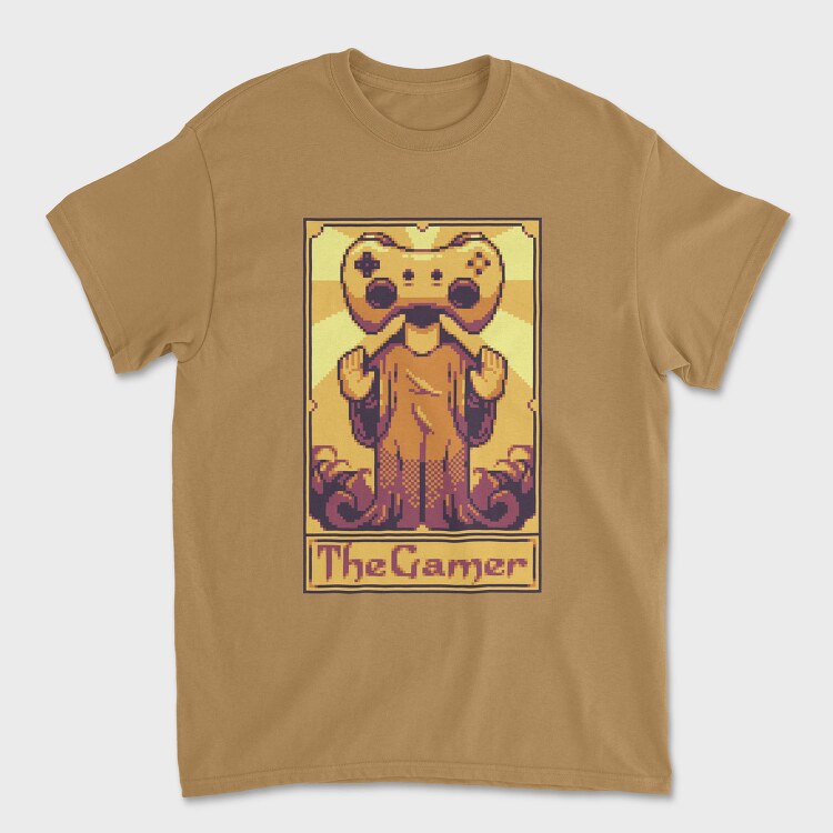 Pixelart Tarot Card the Gamer, Tricou Barbati (Unisex)