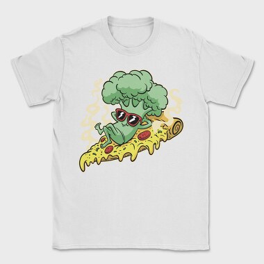 Pizza Brocoli Cartoon, Tricou Barbati (Unisex)