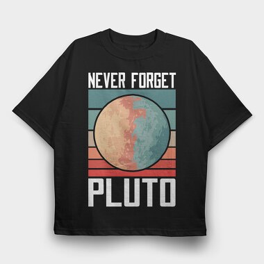 Pluto Never Forget, Tricou Oversize Barbati (Unisex)
