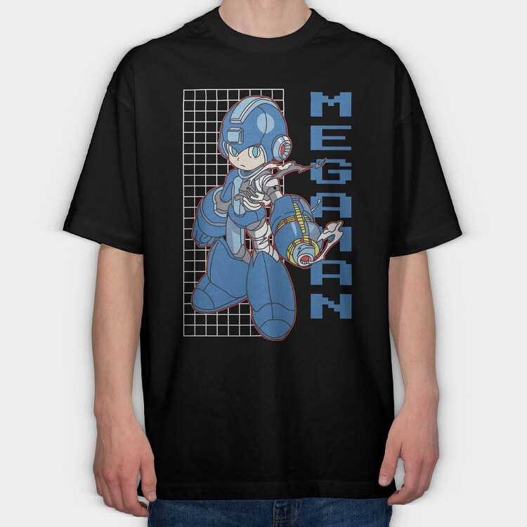 Video Game Mega Man, Tricou Oversize Barbati (Unisex)