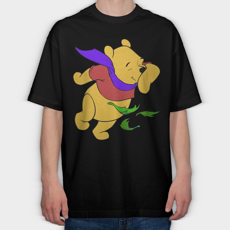 Cartoon Retro Winnie the Pooh 1, Tricou Oversize Barbati (Unisex)